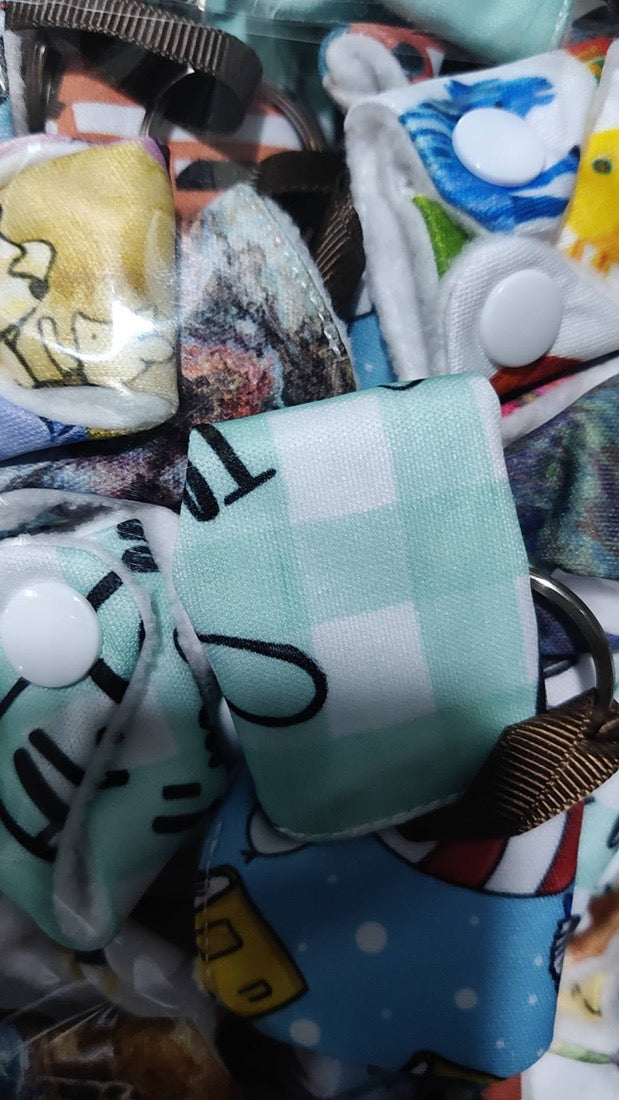Mystery Cloth Diaper Key Chains. 5pk